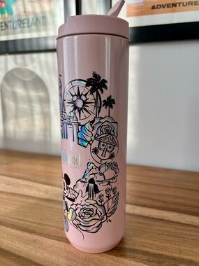 Pink Disneyland Starbucks Stainless Tumbler with Holographic Accents